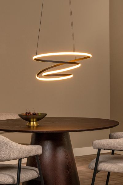 Lucide ESPIRAL - Pendant light - LED Dim. - CCT - 1x40W 2700K/4000K - Black